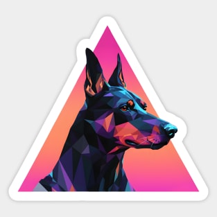 Synthwave Doberman Sticker